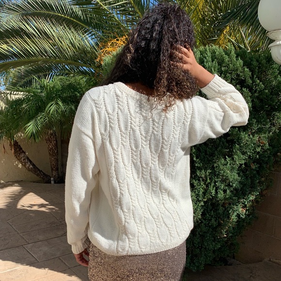 VTG Cable Knit Sweater - Picture 2 of 2